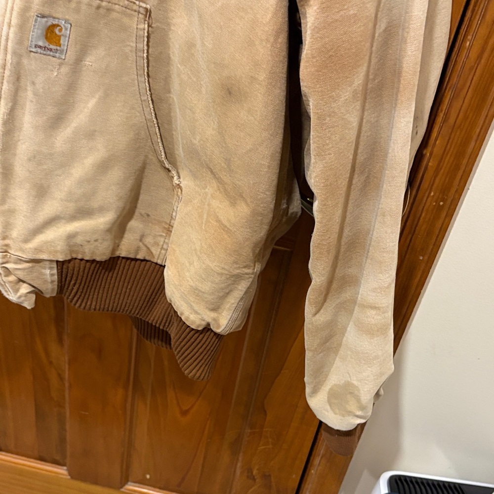 Carhartt Men's Tan Hooded Jacket 2XL Tall - Picture 4 of 9